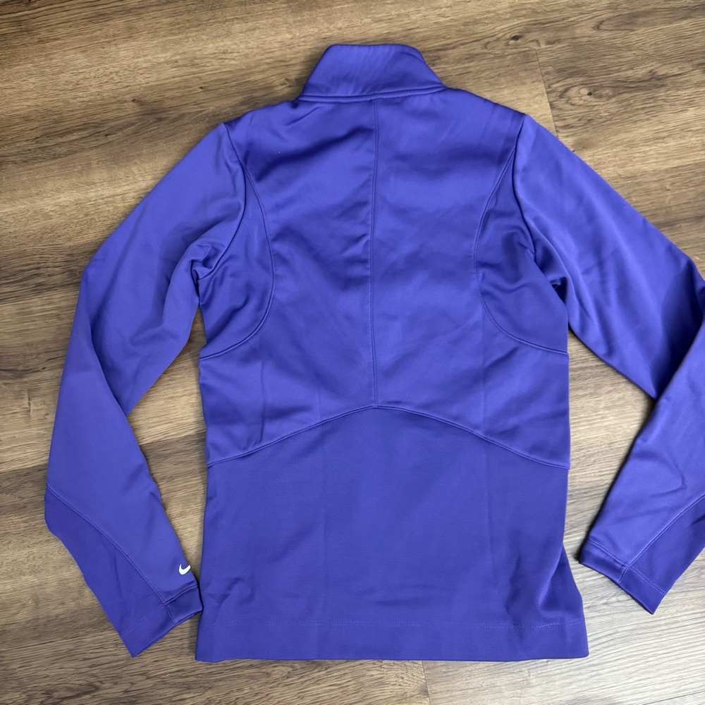 EUC - Nike - Women’s Golf Tour Performance Thermafit Purple Quarter-Zip Pullover - Picture 2 of 10